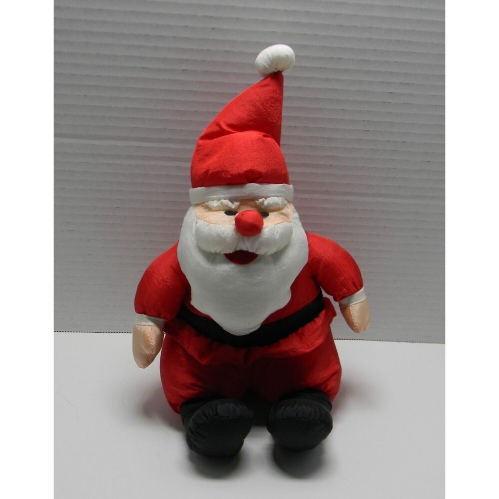Vintage Parachute Material Santa Claus Stuffed Ornament